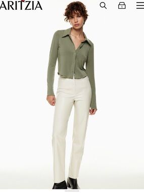 Wilfred Melina Super high rise matte pearl 00 XXS faux leather